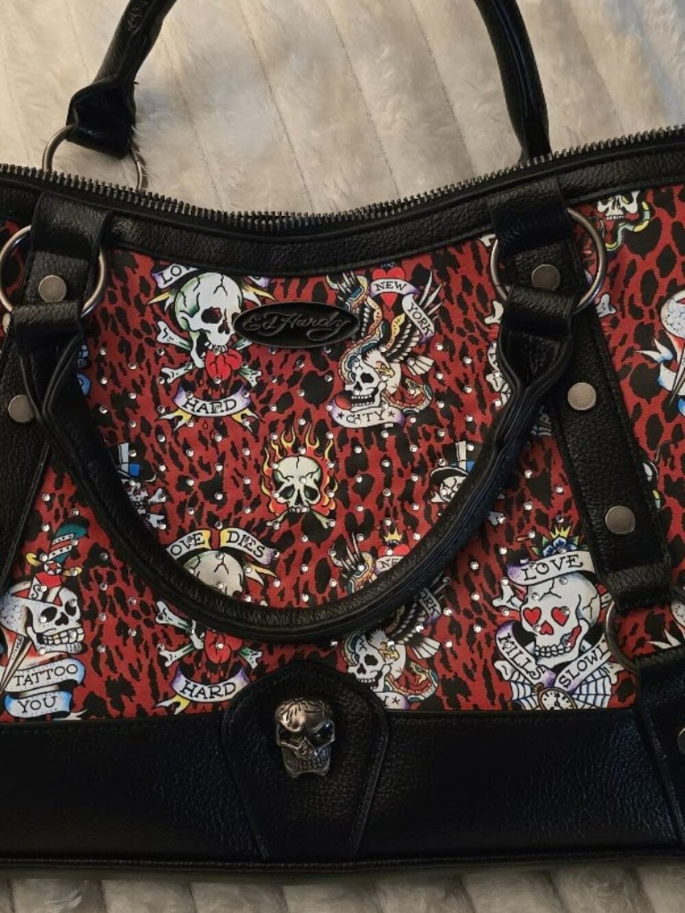 Ed Hardy Women's Tattoo Sparkly bag  NEW WITHOUT TAGS